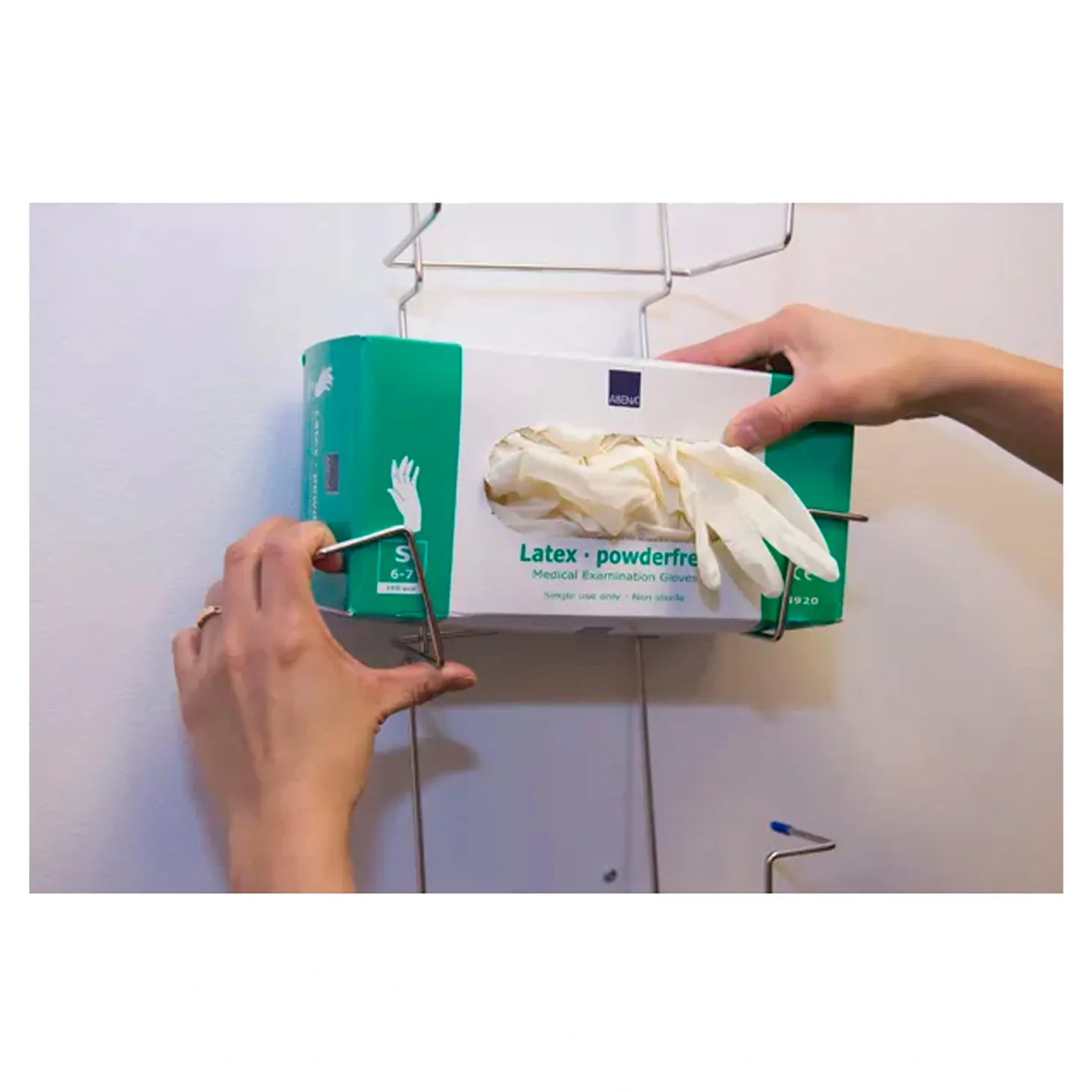 ABENA Handschuhspender Flexi-Rack Edelstahl, 3 Fächer