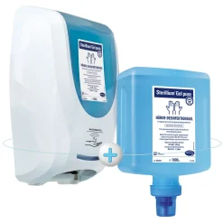 AKTION: Bode CleanSafe touchless Sensorspender + 1 l Bode Sterillium Gel pure Desinfektionsgel