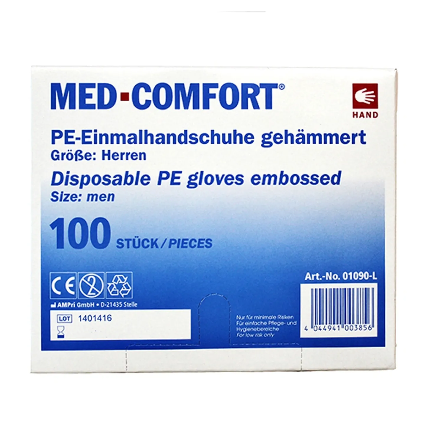 AMPri MED COMFORT PE Einmalhandschuhe transparent