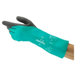 Ansell AlphaTec 58-735 Chemikalienschutzhandschuhe grün/schwarz, VE 6 Paar