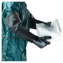 Ansell AlphaTec 19-026 Chemikalienschutzhandschuhe mit Neopren-Beschichtung schwarz/grau, VE 1 Paar