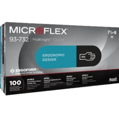 Ansell Microflex 93-732 Nitrilhandschuhe schwarz puderfrei, VE 1000 Stück