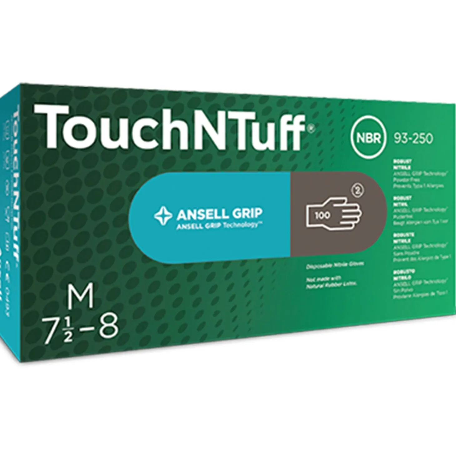 Ansell TouchNTuff 93-250 Nitrilhandschuhe anthrazit puderfrei, VE 1000 Stück