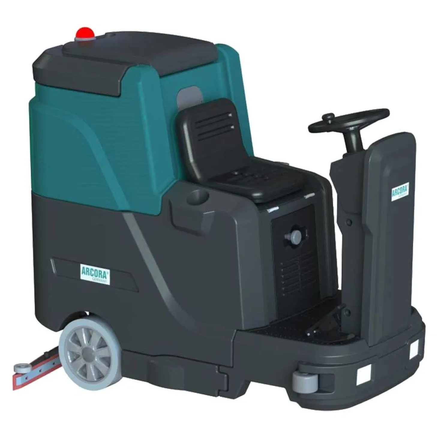 Arcora RO-MAN 760BR/150L Aufsitz-Scheuersaugmaschine mit Akkus und Zubehör