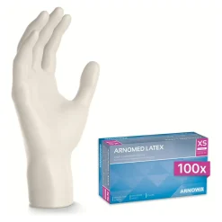 ARNOMED CLASSIC LATEX PF Latexhandschuhe naturweiß puderfrei, VE 100 Stück