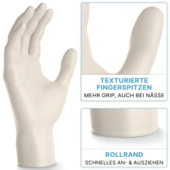 ARNOMED CLASSIC LATEX PF Latexhandschuhe naturweiß puderfrei, VE 100 Stück
