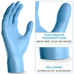 ARNOMED CLASSIC NITRIL BLUE 200er Nitrilhandschuhe blau puderfrei, VE 200 Stück