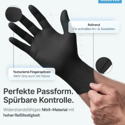 ARNOMED CLASSIC NITRIL MIDNIGHT BLACK Nitrilhandschuhe schwarz puderfrei