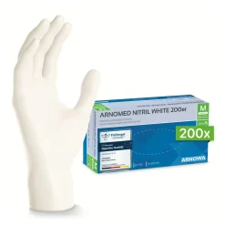 ARNOMED CLASSIC NITRIL WHITE 200er Nitrilhandschuhe weiß puderfrei, VE 200 Stück