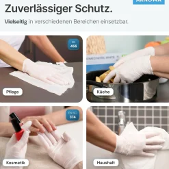 ARNOMED CLASSIC NITRIL WHITE 200er Nitrilhandschuhe weiß puderfrei, VE 200 Stück