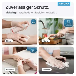 ARNOMED CLASSIC VINYL PF Vinylhandschuhe transparent puderfrei, VE 100 Stück