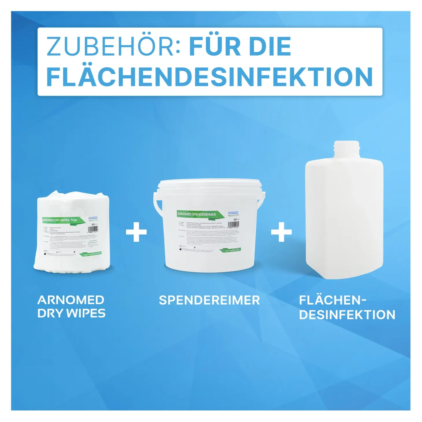 ARNOMED DRY WIPES Trockene Vliestücher, 15 x 30 cm, 140 Tücher