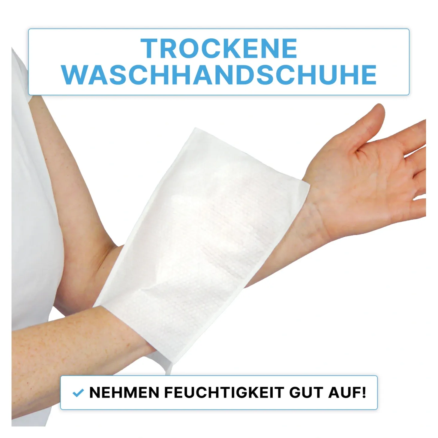ARNOMED Einmalwaschhandschuhe Spunlace Vlies mit PE-Innenbeschichtung