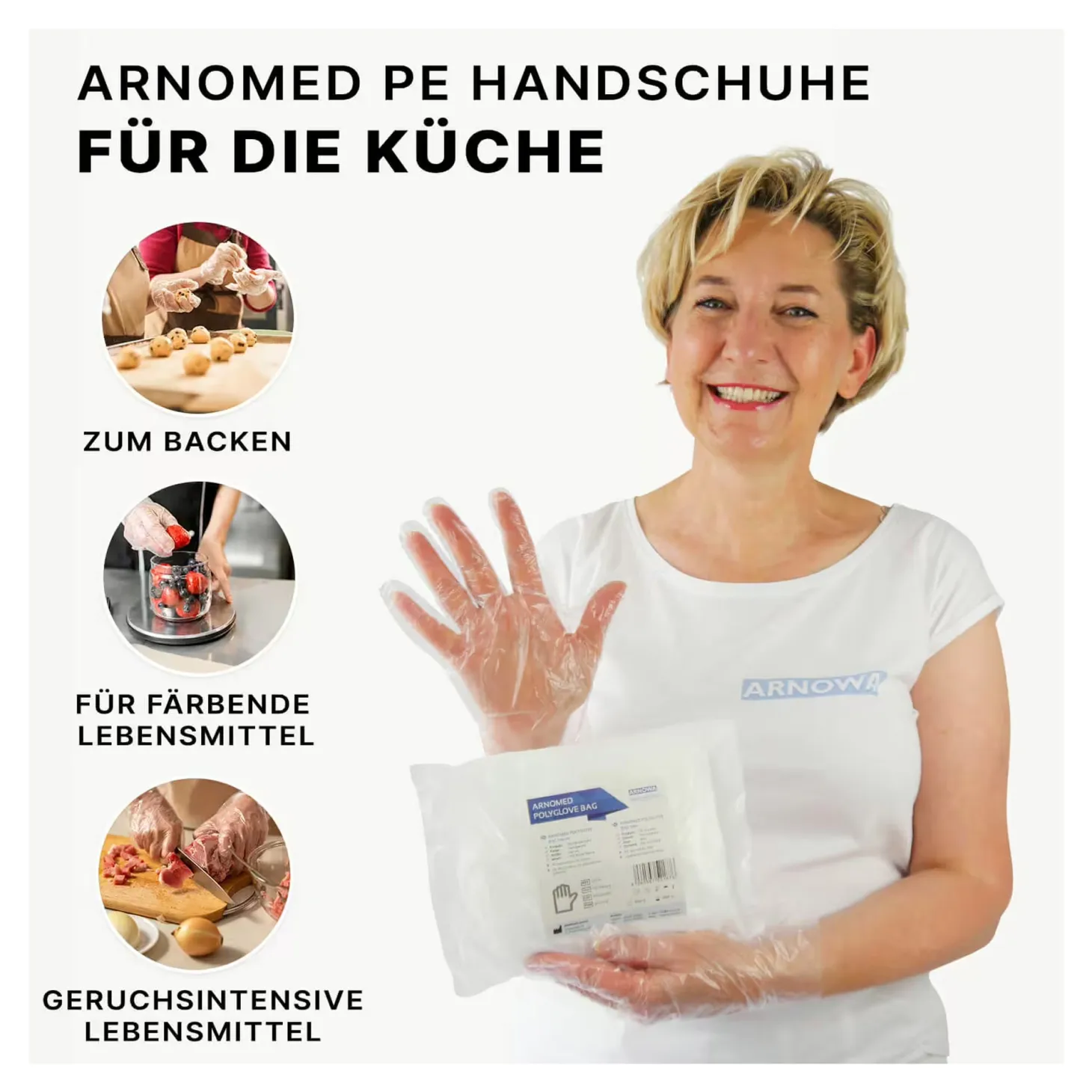 ARNOMED POLYGLOVE BAG PE-Handschuhe transparent, VE 100 Stück