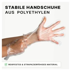 ARNOMED POLYGLOVE BOX PE-Einmalhandschuhe transparent, VE 100 Stück