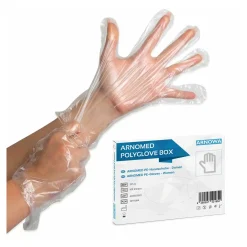 ARNOMED POLYGLOVE BOX PE-Einmalhandschuhe transparent, VE 100 Stück