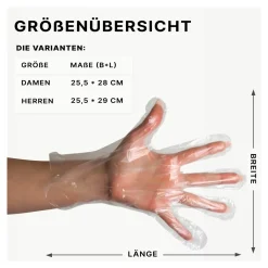 ARNOMED POLYGLOVE BOX PE-Einmalhandschuhe transparent, VE 100 Stück