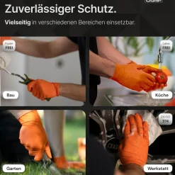 ARNOMED PROGRIP NITRIL DIAMOND ORANGE Nitrilhandschuhe orange puderfrei, VE 50 Stück