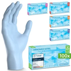ARNOMED RAINBOW NITRIL ICE BLUE Nitrilhandschuhe hellblau puderfrei, VE 100 Stück