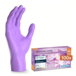 ARNOMED RAINBOW NITRIL LAVENDER VIOLET Nitrilhandschuhe lila puderfrei, VE 100 Stück