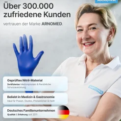 ARNOMED RAINBOW NITRIL OCEAN BLUE Nitrilhandschuhe blau puderfrei, VE 100 Stück