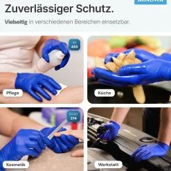 ARNOMED RAINBOW NITRIL OCEAN BLUE Nitrilhandschuhe blau puderfrei, VE 100 Stück