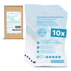 ARNOMED Sofort-Kühlpack zur Kältebehandlung, Einweg, 10 Stück