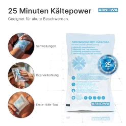 ARNOMED Sofort-Kühlpack zur Kältebehandlung, Einweg, 10 Stück