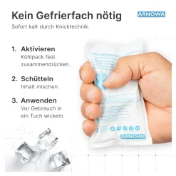 ARNOMED Sofort-Kühlpack zur Kältebehandlung, Einweg, 5 Stück