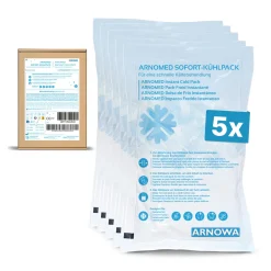 ARNOMED Sofort-Kühlpack zur Kältebehandlung, Einweg, 5 Stück