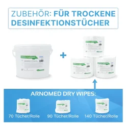 ARNOMED Spendereimer für trockene Vliestuchrollen 3,4 Liter leer