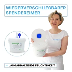 ARNOMED Spendereimer für trockene Vliestuchrollen 3,4 Liter leer