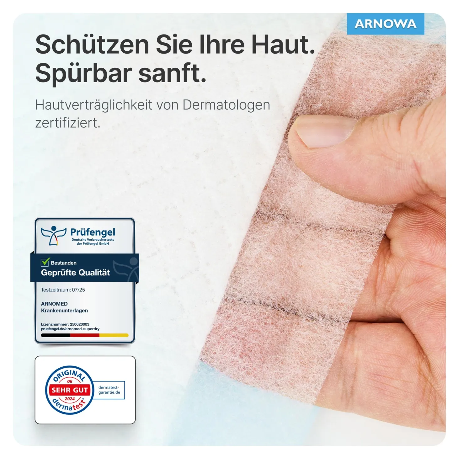 ARNOMED SUPERDRY Einweg-Bettschutzunterlagen, 25 Stück