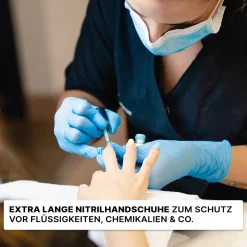 ARNOMED XTRA LONG NITRIL BLUE Nitrilhandschuhe blau puderfrei, VE 100 Stück