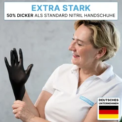 ARNOMED XTRA STRONG NITRIL BLACK Nitrilhandschuhe schwarz puderfrei, VE 100 Stück