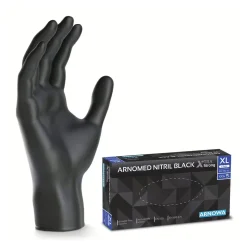 ARNOMED XTRA STRONG NITRIL BLACK Nitrilhandschuhe schwarz puderfrei, VE 100 Stück