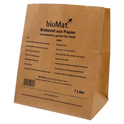 BIOMAT Bio-Abfallbeutel aus Kraftpapier 7 Liter einlagig