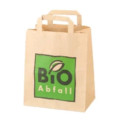 BIOMAT Bio-Abfallbeutel aus Kraftpapier 8 Liter einlagig mit Henkel