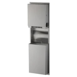 Bobrick B-3961 Kombination aus Papierrollenspender und Abfallbehälter, Wandeinbau, konvertierbar