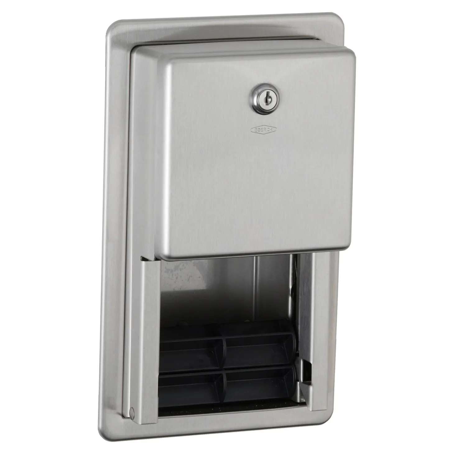 Bobrick B-3888 Toilettenpapierspender für 2 Kleinrollen, Wandeinbau