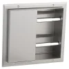 Bobrick B-386 WC-Papierrollenhalter für 2 x 2 Rollen, Trennwandmontage