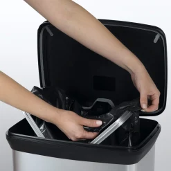 Curver Deco Bin Metallic's Tretabfallbehälter rechteckig 50 Liter