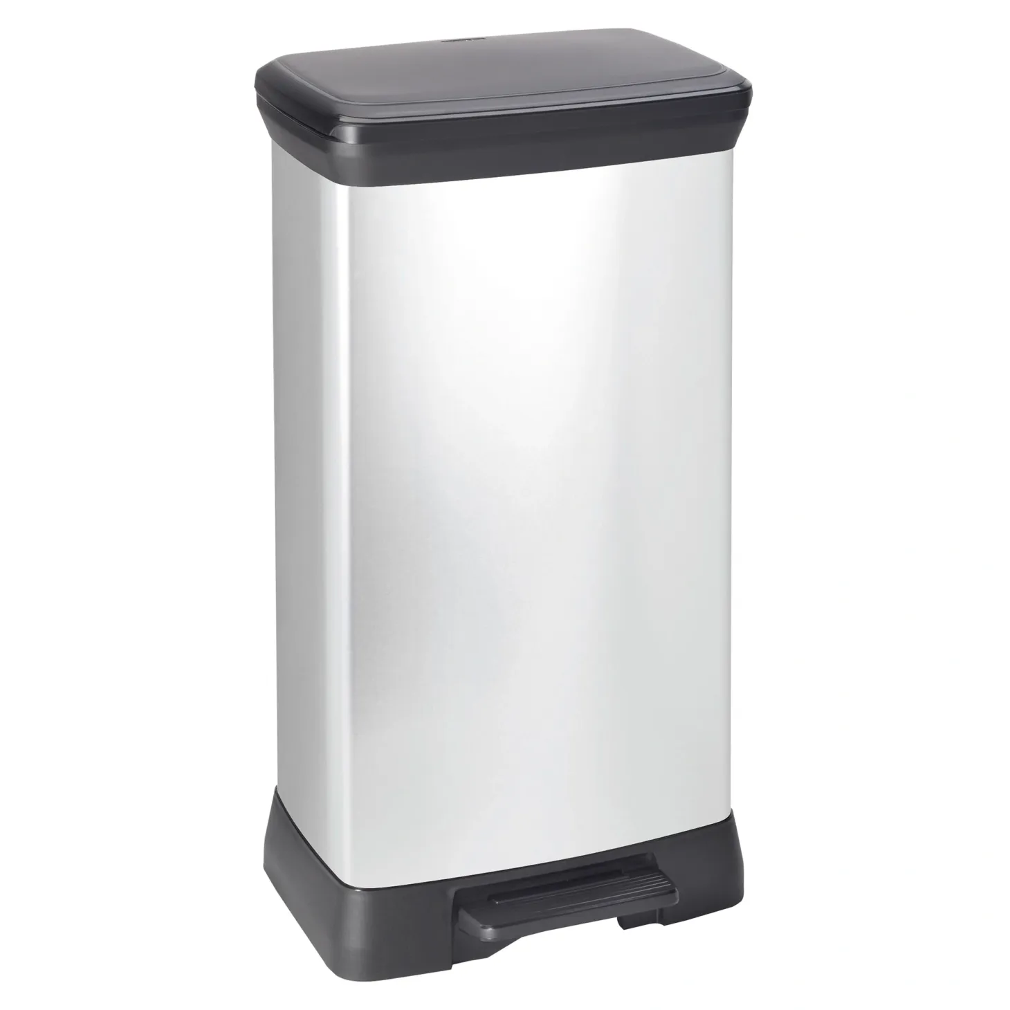 Curver Deco Bin Metallic's Tretabfallbehälter rechteckig 50 Liter