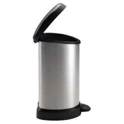 Curver Deco Bin Metallic's Tretabfallbehälter halbrund 15 Liter