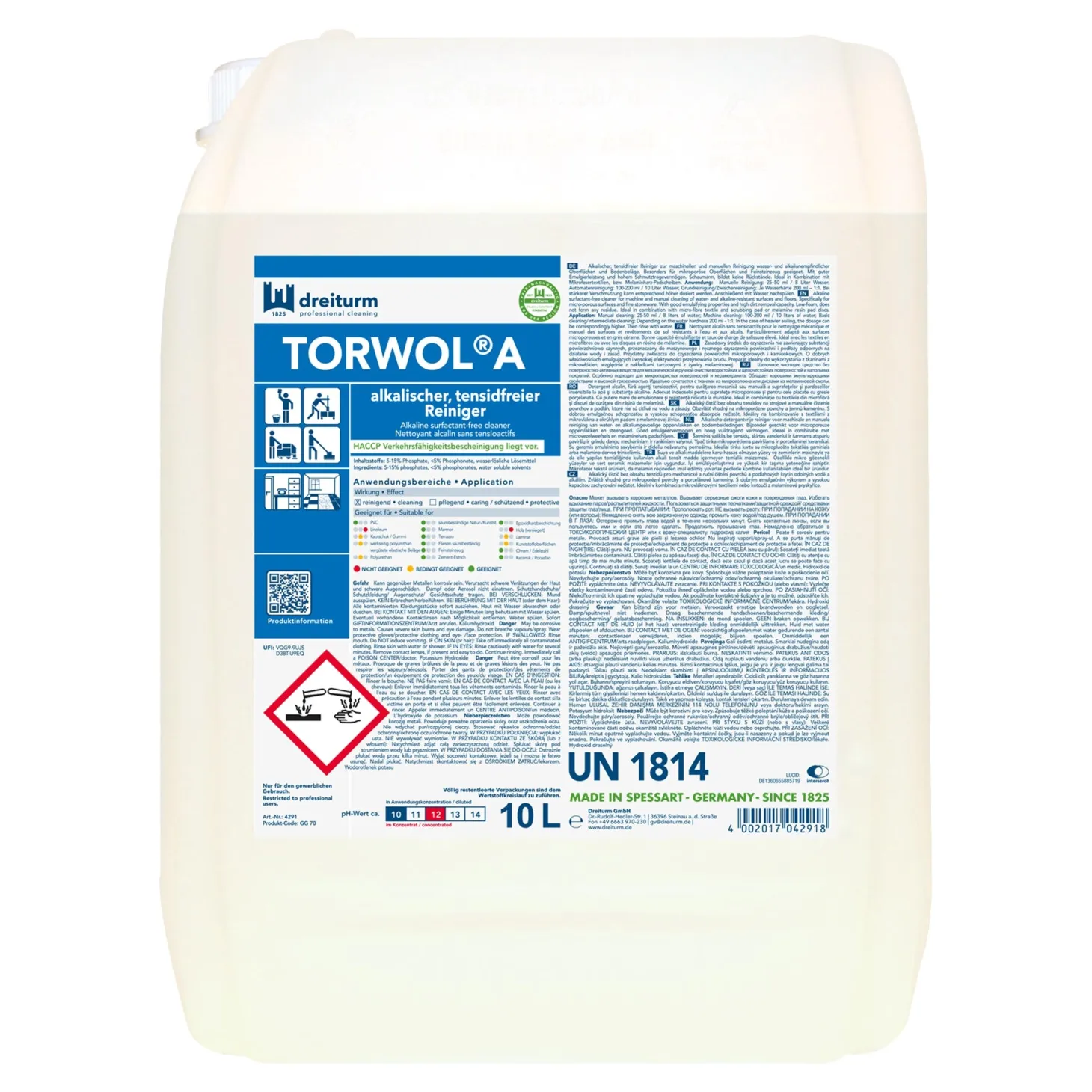 Dreiturm TORWOL A alkalischer, tensidfreier Reiniger