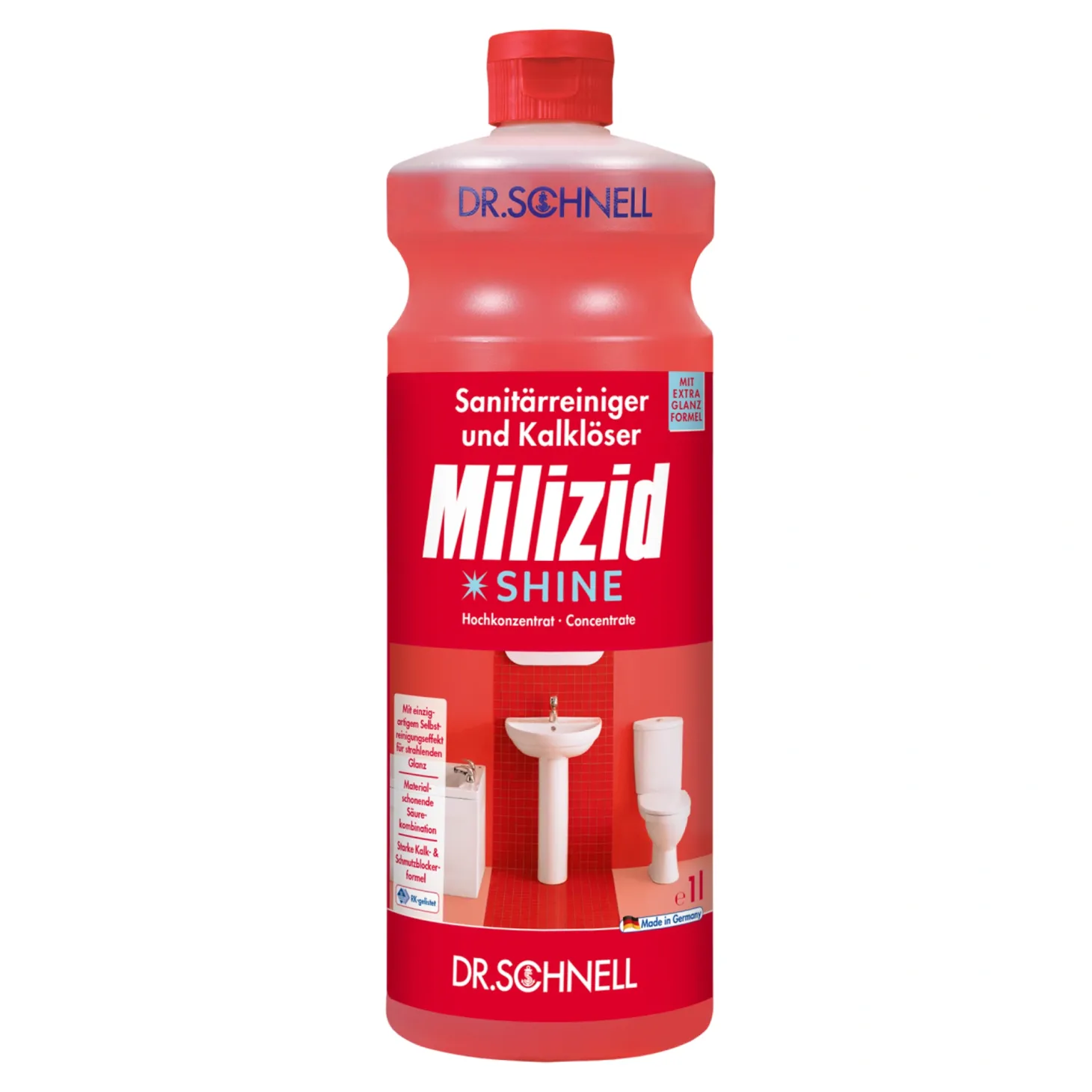 Dr. Schnell Milizid Shine Sanitärreiniger und Kalklöser