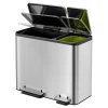 EKO EcoCasa Tretmülltrenner Edelstahl 1x30 und 1x15 Liter
