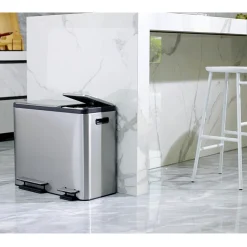 EKO EcoCasa Tretmülltrenner Edelstahl 1x30 und 1x15 Liter