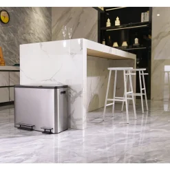 EKO EcoCasa Tretmülltrenner Edelstahl 3x15 Liter