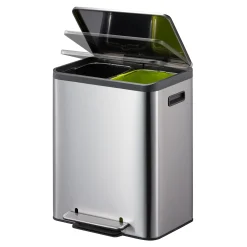 EKO EcoCasa Tretmülltrenner Edelstahl 2x15 Liter